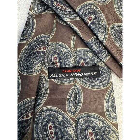 Italian All Silk Hand Made Paisley Design Tie - Unknown Designer - Picture 2 of 5